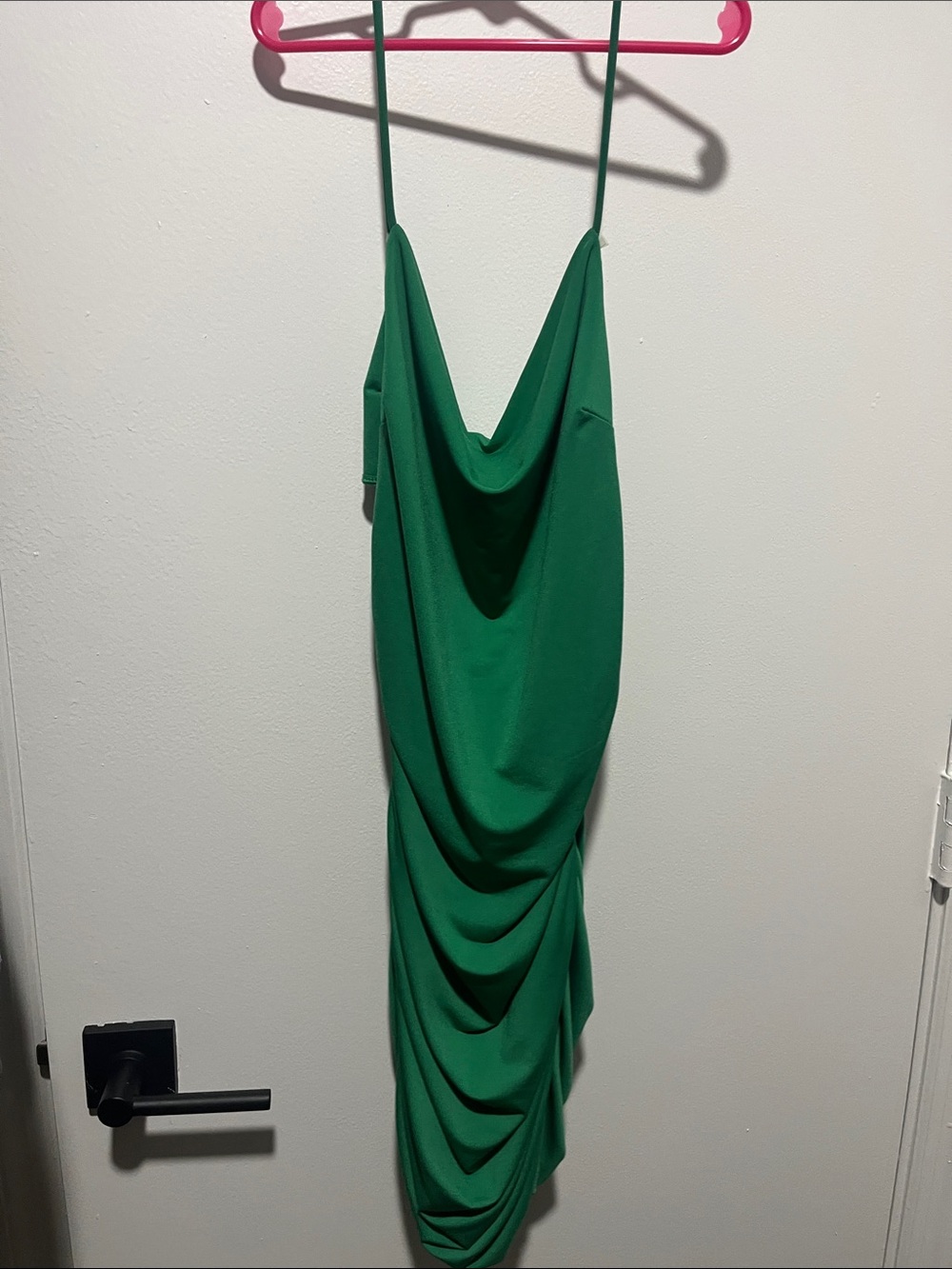 Better Be Emerald Green Cowl Neck Midi Dress